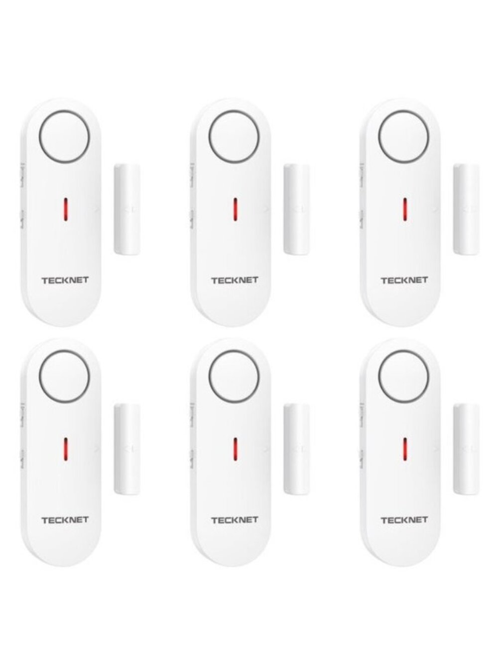 Door & Window Alarms 6-Pack – Safety Alarm & Chime, Adjustable Volume